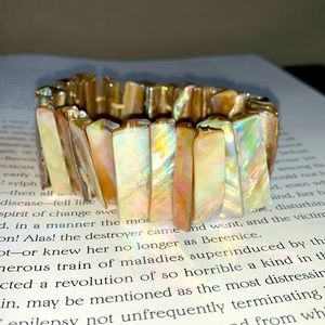 Iridescent Rectangular Shell Beading Bracelet *2 for $5*